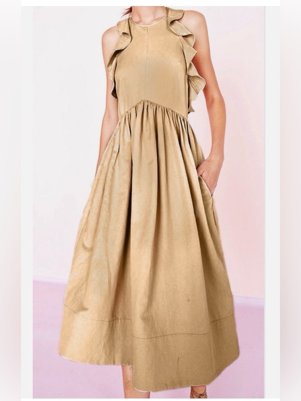 EUC Ulla Johnson Cecily Ruffled Midi dress